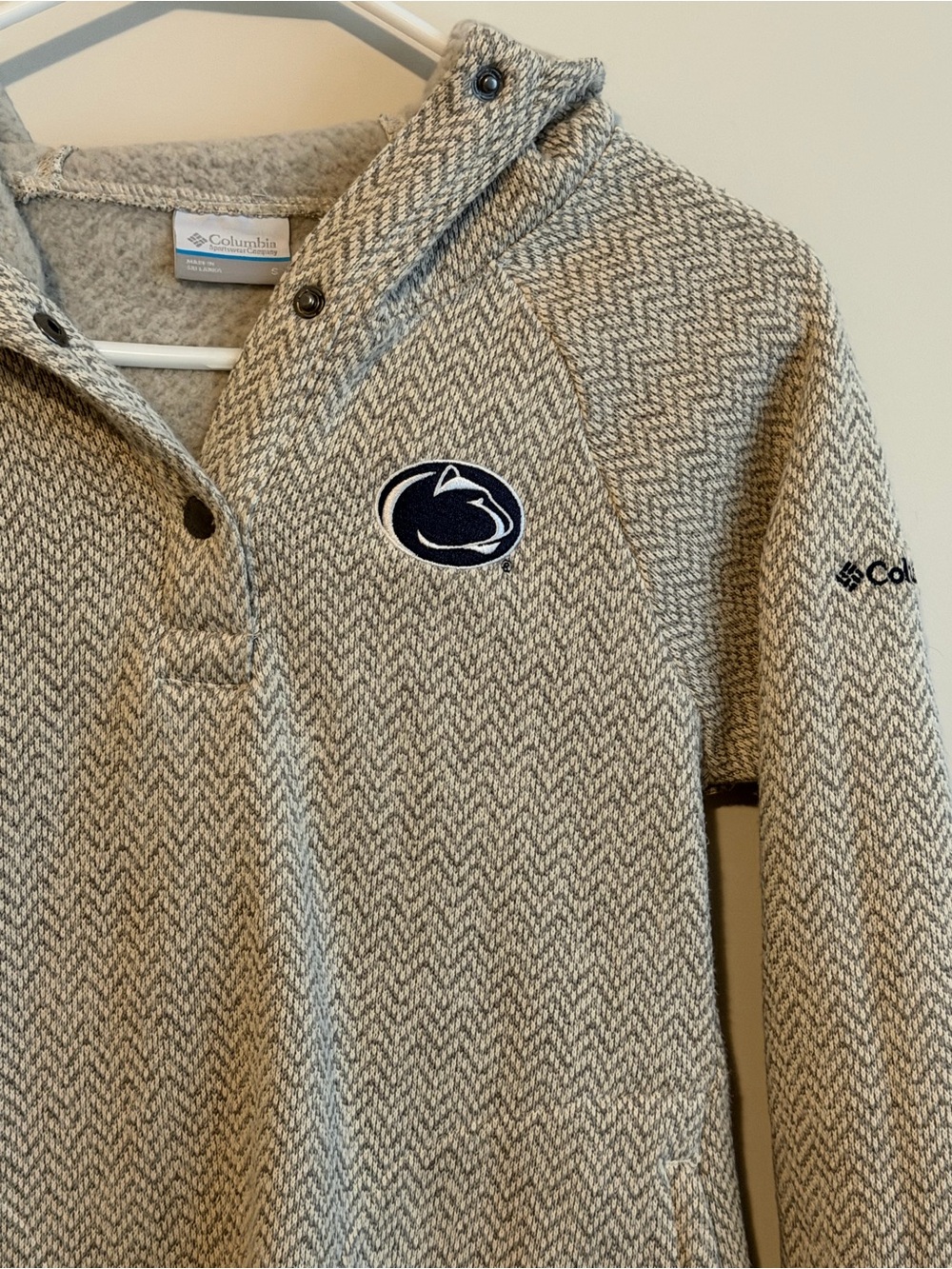 Columbia Penn State Nittany Lions Darling Days Fleece Hoodie Small Cream